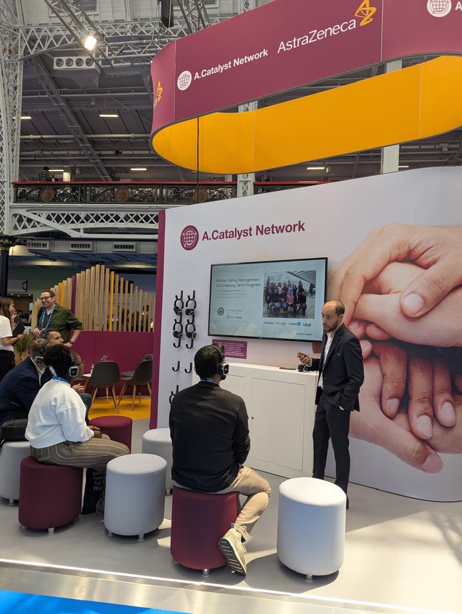 Everest Minds presenting at the AstraZeneca A.Catalyst Network stand in London